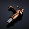 Wholesale rose gold-plated hot and cold mixed water washbasin faucet, antique faucet, double washbasin faucet from the manufacturer details Picture